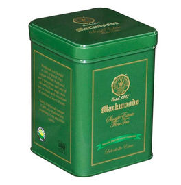 Porcellana Forma quadrata e radura del coperchio del tè verde delle scatole metalliche doppio della latta sparite dentro fornitore