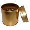 Contenitori dorati della latta del tè del commestibile con il coperchio, diametri 65 x 75mm fornitore