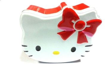 Porcellana Contenitori di Candy della latta di Hello Kitty, sembrare vivi appena come una testa del gatto, oggetto popolare fornitore