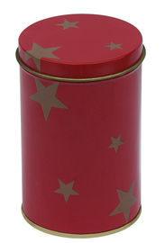 Porcellana Scatole metalliche del tè della latta di colore rosso, contenitore rotondo di latta del tè con Dia72 x 112hmm fornitore
