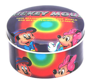 Porcellana Contenitore vuoto di latta del regalo di Mickey Mouse, barattolo di latta di Disney per il regalo che imballa con il coperchio fornitore