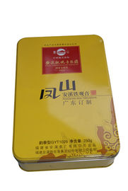 Porcellana Scatole metalliche del tè della latta di Anxi TieGuanYin con imballaggio giallo stampa a colori/250G fornitore