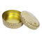 Contenitori della latta del metallo della stampa del fiore dell'oro con il diametro 80mmx25mm di forma rotonda fornitore
