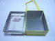 La scatola di giallo/verde pranzo del quadrato del metallo, coperchio della maniglia stampato ha munito le latte di cardini del metallo fornitore