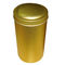 Scatole metalliche del tè della latta dipinte colore dorato speciale, scatola di forma rotonda fornitore